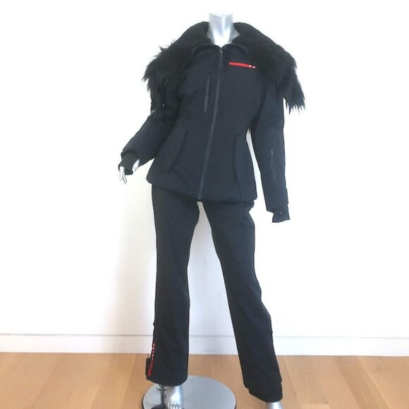 Prada Re-Nylon Extreme-Tex Stretch Ski Suit Black Size Medium NEW - Picture 1 of 16